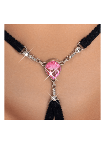 String bijou ouvert noir glamour - Cottelli